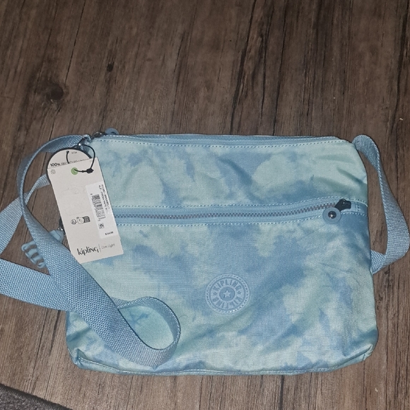 Kipling Handbags - Kipling Light Blue Tie-Dye Crossbody Bag
